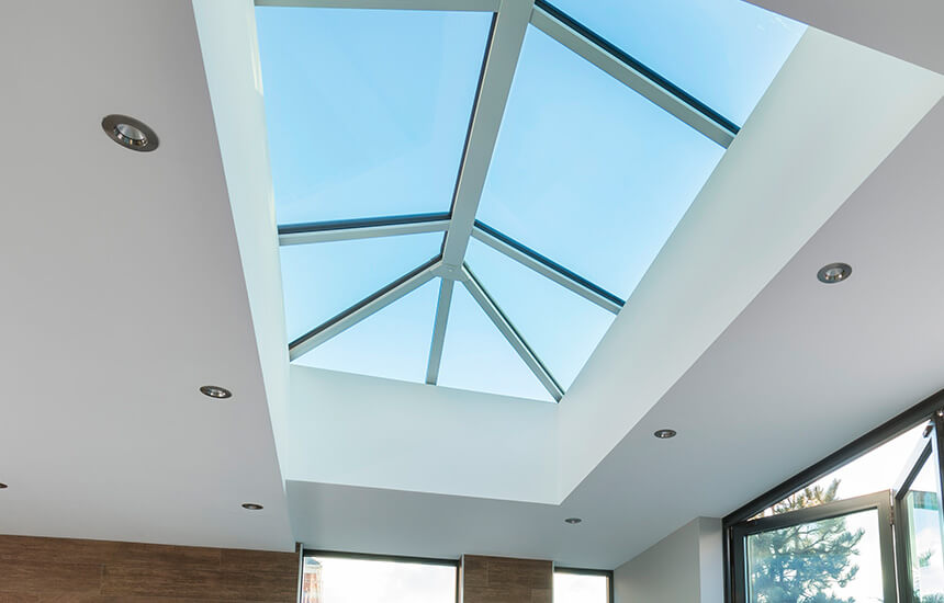 Interior view of a lantern roof