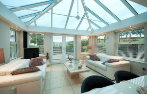 Loggia conservatory inside with modern decor